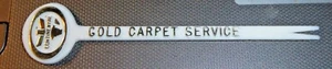 Continental Airlines Vintage Gold Carpet Service Plastic Swizzle Stick - Picture 1 of 3