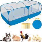 Small Pet Animals Playpen, Cage Tent Enclosure Large Chicken Run Coop With Breat