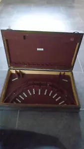 VINTAGE LARGE OAK WOOD CANTEEN OF CUTLERY BOX STORAGE DISPLAY WOOD BOX DEBESCO - Picture 1 of 6
