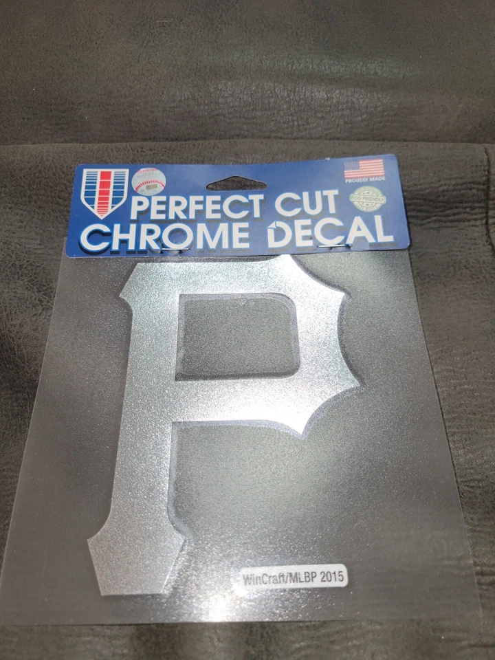 Pittsburgh Pirates Classic 8"x8" Die Cut MLB Letters Logo Silver Decal Sticker - Image 1 of 2