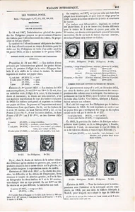 Philippines + Îles Hawaii + Tahiti Timbres-Poste 1865 gravures sur bois orig. - Foto 1 di 2