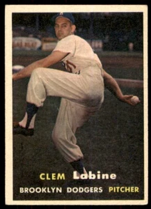 1957 Topps Clem Labine 3 Brooklyn Dodgers #53 - Bild 1 von 2