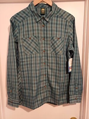 Mens Eastern Mountain Sports Flannel Check Shirt Blue Large Outdoor Rrp £49.99 - Image 1 of 4