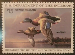 Scott#: RW62 - Mallards In Flight $15 MNH OG XF90 w/PSE Cert - Picture 1 of 2