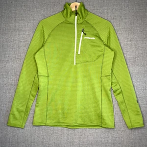 Patagonia R1 Jacket Women’s M Green 1/4 Zip Polartec Waffle Fleece Pullover - Picture 1 of 11