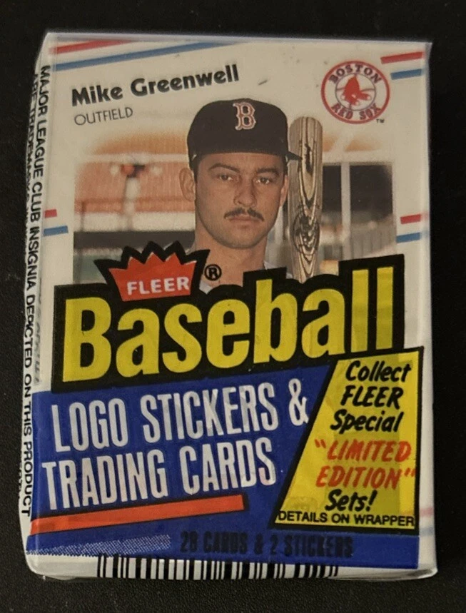 Paquete de violonchelo de béisbol Fleer 1988 Mike Greenwell Medias Rojas novato Jeff Leonard Giants Foto 1 de 2