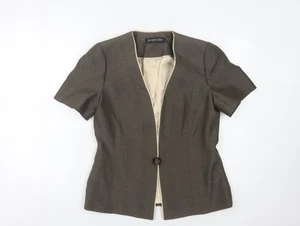 Jacques Vert Women's Brown Blazer Size 12 Lined - Picture 1 of 12