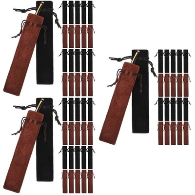  3 Pieces Pen Storage Case Velvet Pouches Drawstring Bags for Pens - Image 1 of 4