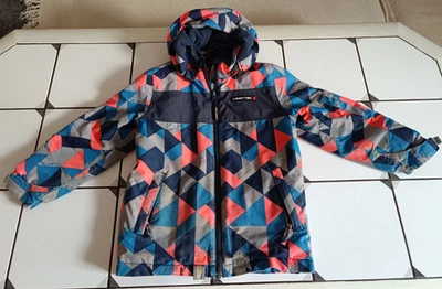 Winterjacke Kinder Jacke Kapuze Blau Orange Skijacke Schneejacke Lego Gr. 110 - Bild 1 von 4
