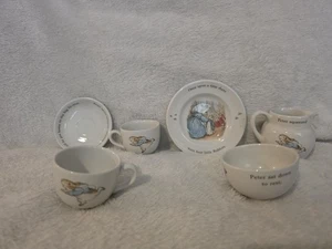 6-teiliges Peter Rabbit Kinder Miniatur Teeservice WEDGWOOD BEATRIX POTTER - Bild 1 von 6