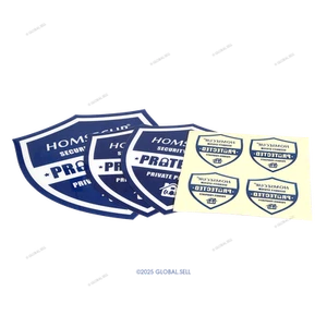 HOMSECUR Self-adhesive Burglar Intruder Security Sticker Rainproof (Pack Of 7) - Picture 1 of 4