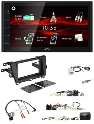 JVC USB Bluetooth Lenkrad DAB 2DIN Autoradio für Toyota Prius 09-16 Display Rück - Bild 1 von 4