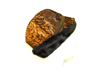 Sombrero Fedora Vintage Para Hombres S Estampado de Leopardo Imitación Piel Polar Marrón Negro Hecho en EE. UU. Pequeño Foto 1 de 4