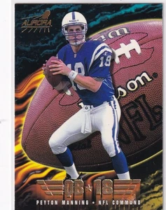 PEYTON MANNING 1998 PACIFIC CROWN AURORA NFL COMMAND ROOKIE #5 - Picture 1 of 2