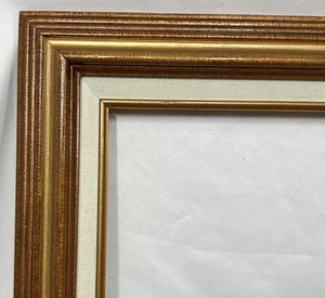 Vintage viktorianischer Stil Gold Holzrahmen passt 36"x24" Leineneinsatz Mexiko - Bild 1 von 15