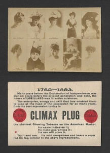 1893 N276 Lorillard Tobacco Card - Climax Plug Composite w/Lillian Russell - Picture 1 of 1