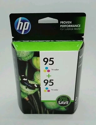Genuine HP 95 Ink Cartridge Tri-color 2 Pack #CD886FN Exp. 2015 - MIB!  - Image 1 of 4