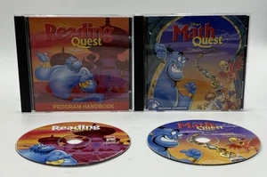 2 Game Disney Reading & Math Quest with Aladdin Interactive CD-Rom Windows 95 - Picture 1 of 6