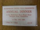 18/05/1990 Ticket: Rotherham United Vice Presidents Annual Dinner [At Moat House
