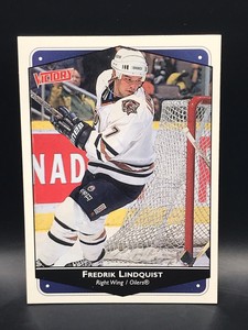 1999-00 Upper Deck Victory Frederik Lindquist #115 Edmonton Oilers Hockey Card
