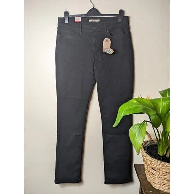 Pantalones de mezclilla para hombre Levis negros pierna recta 715 32W Foto 1 de 4