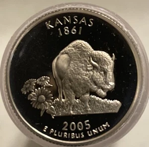 2005 S State Quarter Kansas Roll Gem Cameo Clad Proof 40 US Coin Proof Sets - Picture 1 of 3
