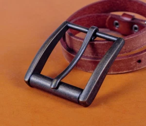 Antique Copper Pin Buckle for Men Leather Belt Spare Replacement Fit 38mm Strap - Foto 1 di 10