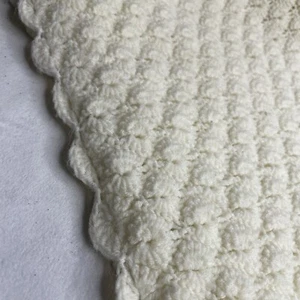 Baby Blanket Cream Vintage color 32" x 30" No Tag - Picture 1 of 4