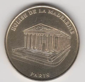A 2010 TOKEN MEDAILLE SOUVENIR MDP -- 75 008 N°2 EGLISE DE LA MADELEINE  - Picture 1 of 2