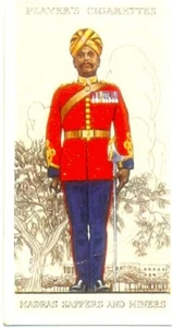 1938 John Player Uniformes militares del Imperio Británico-Madras Sappers & Miners - Imagen 1 de 1