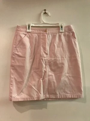 Falda Caslon Rosa Sólido 100% Algodón Recta/Lápiz Hasta la Rodilla Talla 6 Foto 1 de 4