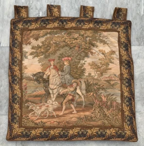 Vintage Tapestry,Medeival French Tapestry Pictorial Tapestry Home Decor 2x2 ft - Picture 1 of 9