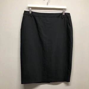 Whistles Wool Blend Black Pencil Skirt Womens UK 16 Work Business Smart (B) - Picture 1 of 16