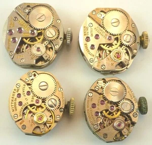 Lote de 4 movimientos de reloj de pulsera LDS Wittnauer - 5D1, 5UN, 6N7, 6N7G3 - todo funcionando - Imagen 1 de 2