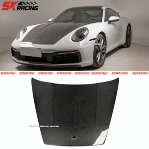 Dry Carbon Fiber Engine Hoods Panels Front Bonnet Cover For Porsche 911 992 20+ - Picture 1 of 15