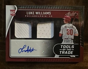 2022 Absolute Baseball Tools of the Trade 2 Patch Autograph Luke Williams /99 - Bild 1 von 12