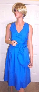 J CREW WICKELKLEID AUS BAUMWOLLPOPELINE NEU MIT ETIKETT GRÖSSE - 0 #F2303 SUNDRENCHED POOL BLAU - Bild 1 von 6