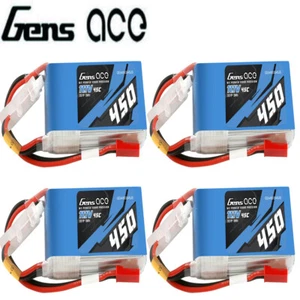 4X Gens Ace 450mAh 45C 11.1V 3S Lipo Battery JST-SYP For EPP 3D plane Trex 250 - Picture 1 of 6