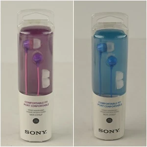 Sony Fashion Color EX Series Earbuds MDR-EX15LP Noise Isolation Purple OR Blue - Picture 1 of 7