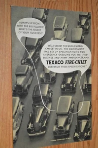 1920'S TEXACO FIRE CHIEF ORIGINAL VINTAGE ADVERTISEMENT PRINT AD 20'S CARS - Picture 1 of 1