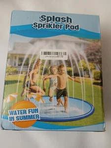 Splash Sprinkler Pad Water Fun In Summer Non Toxic Slip Resistant 102" New - Picture 1 of 4