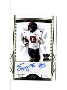 2022 Leaf Trinity Autograph #BA-EE1 Erik Ezukanma RC Rookie AUTO 37/75 Dolphins - Picture 1 of 2