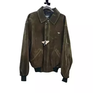 Vintage New NWT Reportage R.G.A. Made In Italy Green Bomber Style Jacket Est XL - Picture 1 of 11