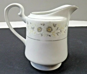 Vintage Sango Antibes 8080 Creamer Porcelain Gray Blue Floral 4" Discontinued - Picture 1 of 6