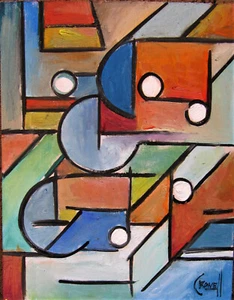 AN UNLIKELY DECISION new 8x10 wood original oil painting art signed Crowell - Picture 1 of 8