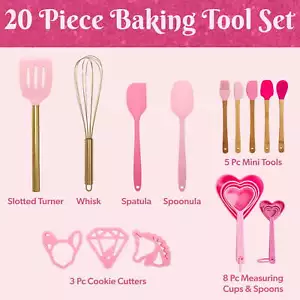 Silicone Heat Resistant Kitchen Utensil Sets, 20 pcs - Picture 1 of 5