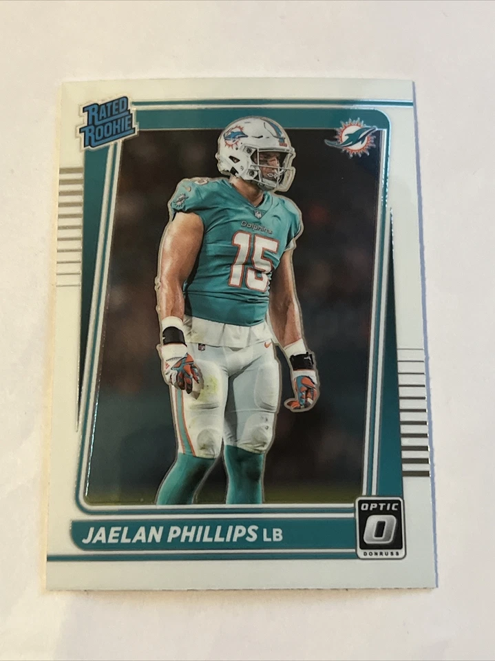 2021  Donruss Optic Jaelan Phillips Rated Rookie Dolphins RC - Image 1 of 2