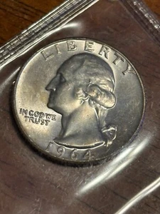 1964-D 25C Washington Quarter BU 90% Silver - Picture 1 of 4
