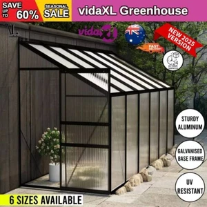 Greenhouse Garden Shed Patio Outdoor Nursery House Anthracite Aluminium vidaXL - Picture 1 of 59