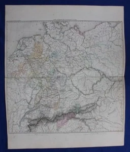 Original antike Landkarte, DEUTSCHLAND, 'CARTE GENERALE D'ALLEMAGNE EN 1789', Dufour 1859 - Bild 1 von 3